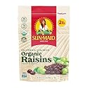 Sun-Maid Organic California Sun-Dried Raisins - 32 oz Resealable Bag - Organic Dried Fruit Snack for Lunches, Snacks, and Natural Sweeteners