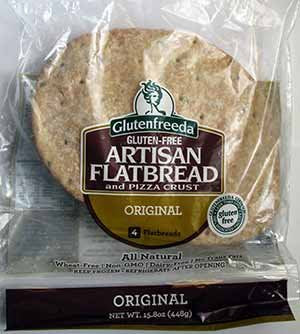 Glutenfreedas Flatbread 8 Count Plain, 15.8 oz