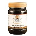 Golden Barrel Pure Sorghum Syrup - 16oz Jar of USA-Sourced Sweet Sorghum Syrup Rich in Iron - Natural Sweetener & Molasses Alternative for Pancakes, Oatmeal, Baking, Barbecue, & Cooking