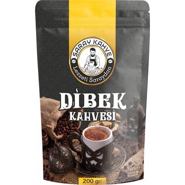 Saray Dibek Turkish Dibek Coffee, 7 Oz (200 Gr), Eight Flavors Together, Fresh Roasted, Non-GMO, Halal, GMO Free, Vegan, 1 Serving per 7 Fl Oz