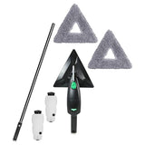Unger Commercial Microfiber Cleaning Kit - Stingray 5 ft Refillable Microfiber Cleaning Kit for Indoor Glass and Surfaces - SRKB5