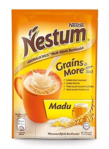 Nestle Nestum All Family 3-in-1 Instant Cereal Milk Drink and 1-Pack Snack Bundle (Milo or Koko Krunch, 30 g) - Low Fat Wholemeal Wheat, Rice & Corn