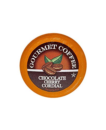 Chocolate Cherry Cordial Flavored Coffee Pods - 100 Count Gourmet Single Serve Cups Compatible with Keurig Brewers - Rich, Fruity Medium Roast