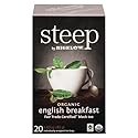 steep by Bigelow Organic English Breakfast Tea, 20 Count Box