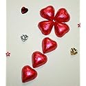 Red Foiled Valentine's Chocolate Hearts - 1 LB by FavorOnline