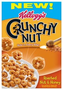 Kellogg's Crunchy Nut Roasted Nut & Honey Cereal 10.8 oz (Pack of 12)