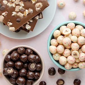 Sugarfina Dark Chocolate Sea Salt Caramels Small Candy Cube, Chocolate Bites, 2.6 oz, 4 Count