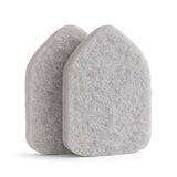 Moku Home Replacement Scrubber Refill for Moku Home Extendable Tub Tile Shower Brush for Cleaning Non-Scratch (2X Scrubber Sponge Gray)