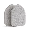 Moku Home Replacement Scrubber Refill for Moku Home Extendable Tub Tile Shower Brush for Cleaning Non-Scratch (2X Scrubber Sponge Gray)
