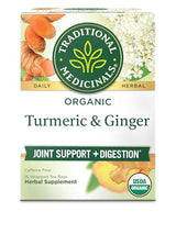 Traditional Medicinals Organic, Turmeric Tea with Ginger & Meadowsweet - Supports Normal Response to Inflammation - Kosher, Non-GMO, Caffeine-Free