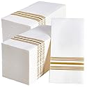 Vplus 300 PACK Guest Towels Disposable Bathroom, Decorative Bathroom Napkins Cloth Feel, Soft, and Absorbent Disposable Paper Hand Towel for Dinners