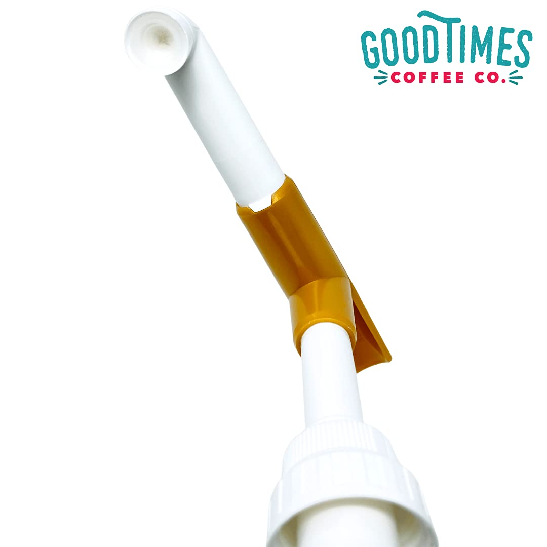 Good Times Coffee Co. Sauce Pump Dispenser for Ghirardelli Bottles (Pack of 6), Fits 87.3 to 90.4 Ounce Bottles