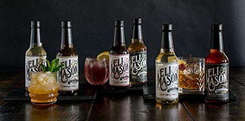 Eli Mason Demerara Syrup - Small-Batch Craft Cocktail Syrup Made with Rich Demerara Sugar for Old Fashioneds, Whiskey Drinks & Classic Cocktails
