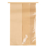 Restaurantware - Bag Tek 8.3 x 3.9 x 13.8 Inch Kraft Tin Tie Bags With Windows, 100 Resealable Bakery Bags With Windows - Flat Bottom, For Cookies or
