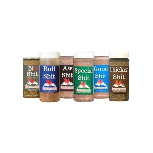 Big Cock Ranch Big 6 Sampler (Pack of 6 Seasonings with 1 each of Bull, Special, Good, Aw, Chicken, and No)