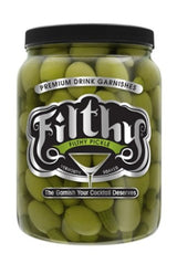 Filthy Pickle Stuffed Olive - Great flavor balance. Smooth, refined Olive and brine flavor with just enough salinity to make it mouth-watering. - 64oz
