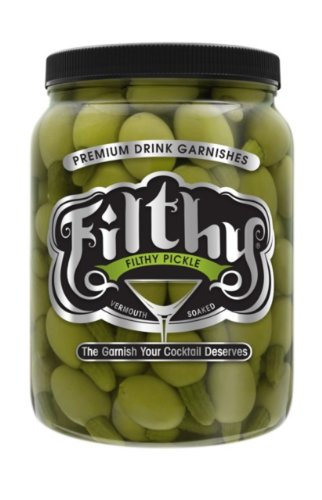 Filthy Pickle Stuffed Olive - Great flavor balance. Smooth, refined Olive and brine flavor with just enough salinity to make it mouth-watering. - 64oz