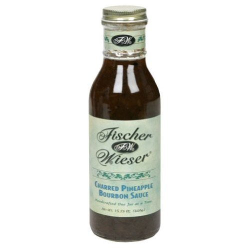 Fischer & Wieser, Sauce Charred Pinaple Bourbon, 15.8 OZ (Pack of 6)