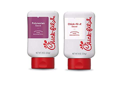 Chick fil A Sauce Squeeze Bottles - Bundle - Classic Chick-fil-A Sauce and Polynesian Sauce - 8 ounces each - Resealable Container for Dressings
