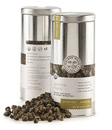 Golden Moon Tea Organic Jasmine Pearls Green Tea - Loose Leaf Dragon Pearls, Premium Grade, Non GMO - Travel Tin (48 Servings)