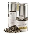 Golden Moon Tea Organic Jasmine Pearls Green Tea - Loose Leaf Dragon Pearls, Premium Grade, Non GMO - Travel Tin (48 Servings)