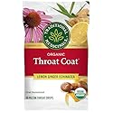 Traditional Medicinals Organic, Throat Coat Lozenges, Lemon Ginger Echinacea - Herbal Cough Drops, Helps Soothe Sore Throat - Non-GMO, Stimulant-Free
