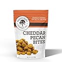 HUDSON PECAN COMPANY Cheddar Pecan Bites - Rich Sharp Cheddar Cheese Snack Made With Premium Georgia Pecan Pieces, Savory Crisp for Charcuterie