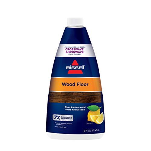 Bissell CrossWave & SpinWave Wood Floor Cleaning Formula, 32 oz, Dissolves Dirt, Grime, and Sticky Messes, Safe on Sealed Floors, Pair with CrossWave