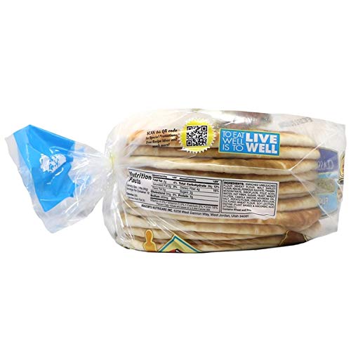 Greek Pita Flat Bread White, 12 ct (each bag) NON GMO Vegan Friendly 3 Bags