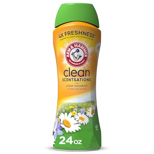 ARM & HAMMER Clean Scentsations In-Wash Scent Booster, Laundry Scent Booster Clean Meadow scent, 24 Oz