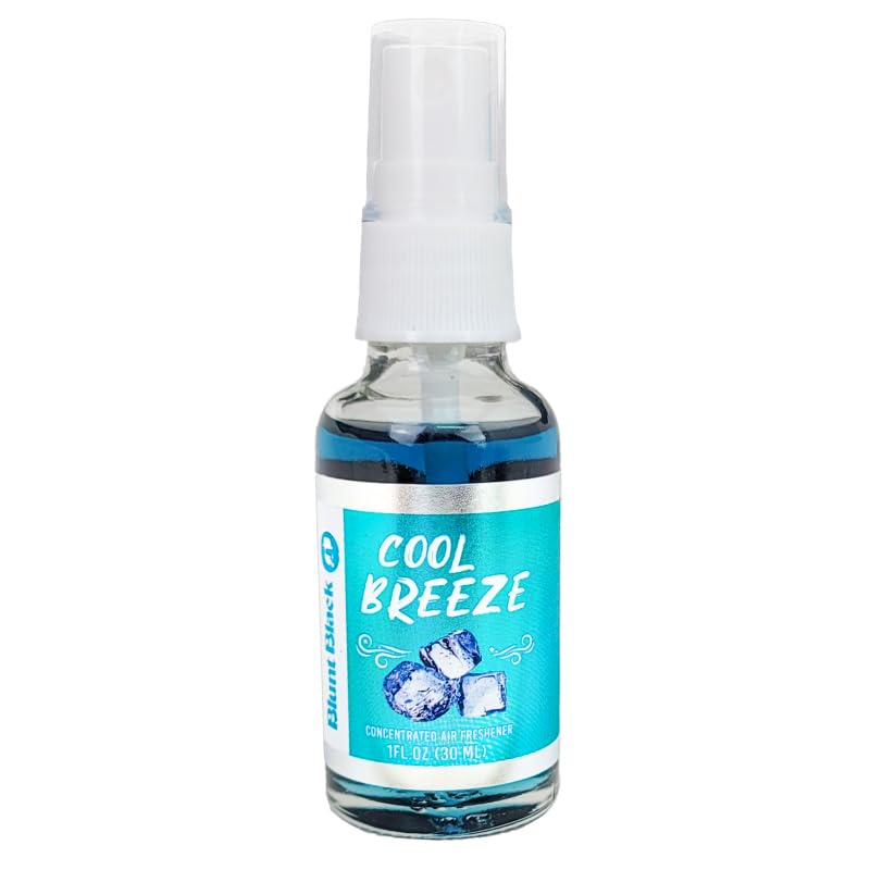 Blunt Black Concentrated Air Freshener Spray 1 oz. Glass Bottle - Cool Breeze Scent 3-Pack