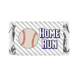 60 Sports Baseball Miniature Candy Bar Wrapper, Mini Candy Bar Stickers for Birthday Party, Baby Shower, Wedding, Graduation, or Any Family Event