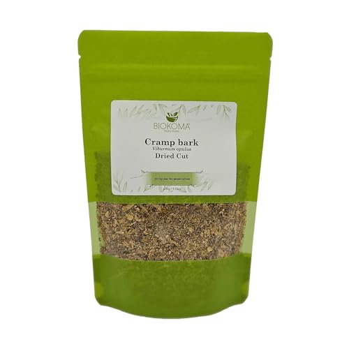 Biokoma Cramp Bark Dried Cut 100g 3.55oz Premium Viburnum Opulus Natural Herbal Tea Muscle Relaxation Menstrual Support Reproductive Health Resealable