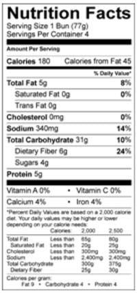 Udis Whole Grain Hamburger Buns, 10.8 Ounce -- 8 per case.