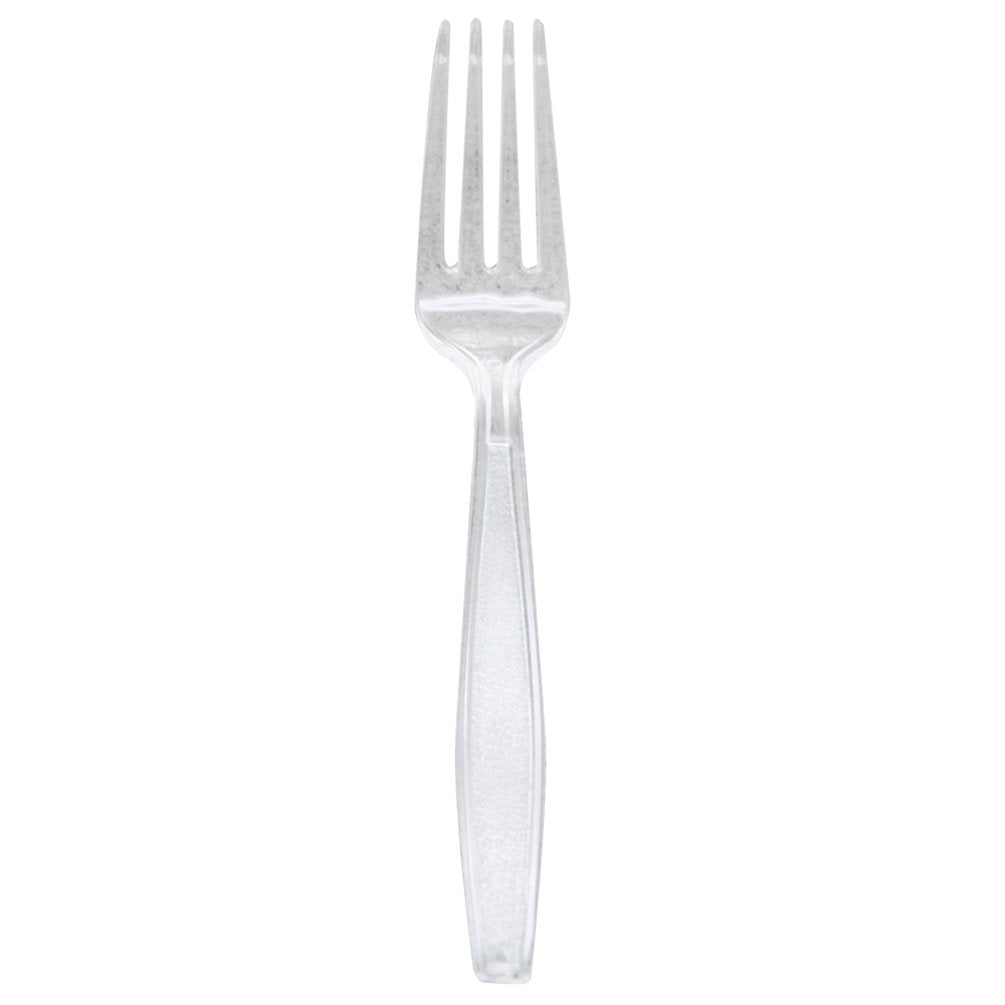 Karat U2020C 7" PS Extra-Heavy Weight Disposable Fork, Clear (Pack of 1000)
