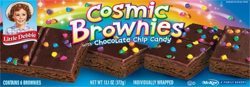 Little Debbie COSMIC Brownies, 6 Individually Wrapped Cookies, 13.1 oz Box, Pack of 0ne (1)
