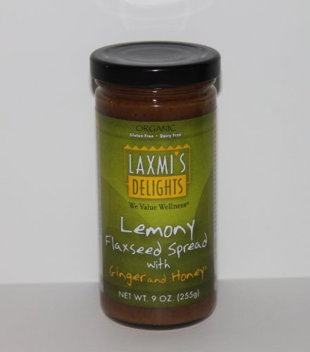 Laxmi's Delights Lemony Flaxseed Spread With Ginger And Honey (12x9Oz)