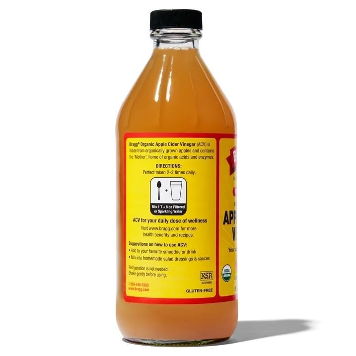 Bragg organic apple cider venigar,16oz, 3 Pack