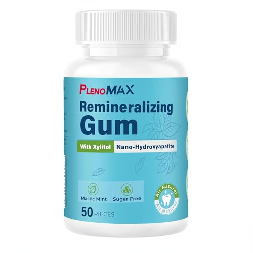 Remineralizing Chewing Gum - Nano Hydroxyapatite Gum with Xylitol for Oral Care, Teeth Remineralization & Fresh Breath | Sugar-Free, Mint Flavor