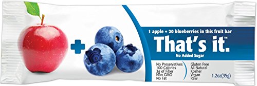 That's It Fruit Bars, Apple and Blueberry, Pack of 24 (2 Cases)