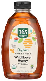 365 by Whole Foods Market, Organic Light Amber Wildflower Honey, 32 Ounce
