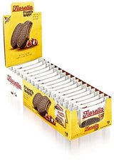 Fiorella Crunch Wafer Cookies, Milk Chocolate Covered Crispy Thin Crunch Wafers with Hazelnut Cream Filling, Chocolate Biscuits, 18 Individually