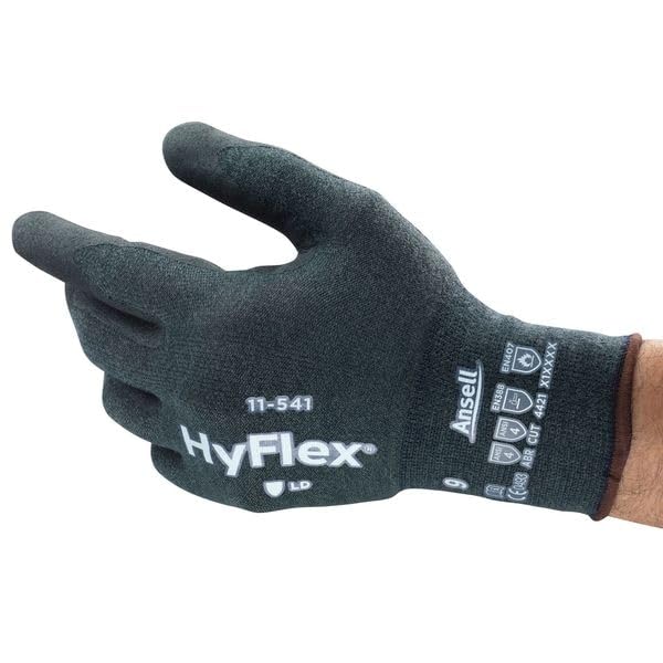 Ansell 11-541-11 Size 11 HyFlex 18 Gauge Kevlar/Stainless Steel/Nylon Cut Resistant Gloves With Nitrile Coated Palm