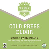 Tiny Footprint Coffee - Organic Cold Press Elixir Cold Brew | Blend of Light & Dark Roasts, Whole Bean Coffee | Fair Trade, Shade Grown & Carbon