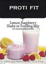 Proti Fit - High Protein Diet Shake & Pudding Mix | Lemon Raspberry | Low Calorie, Low Fat, Low Sugar (7/Box