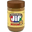 Jif Natural Creamy Peanut Butter Spread and Honey - Contains 80% Peanuts, 16 Ounces