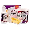 Capture Carpet Total Care Kit 250 - Carpet Deodorizer & Freshener Powder - Spot & Stain Remover - Pet Odor Eliminator - Fresh Natural Scent - Dry Rug