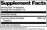 Caraway Seed (Certified Organic) Powder (4 oz, ZIN: 517592) - 3 Pack