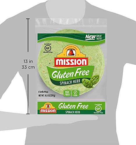 Mission Foods Gluten Free Spinach Torillas - 2 Packs