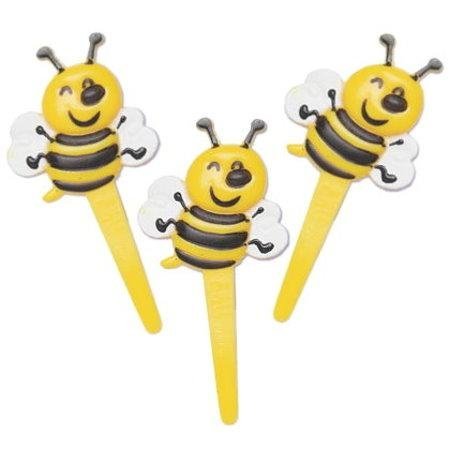Bumble Bee Cupcake Picks, 12-Pack